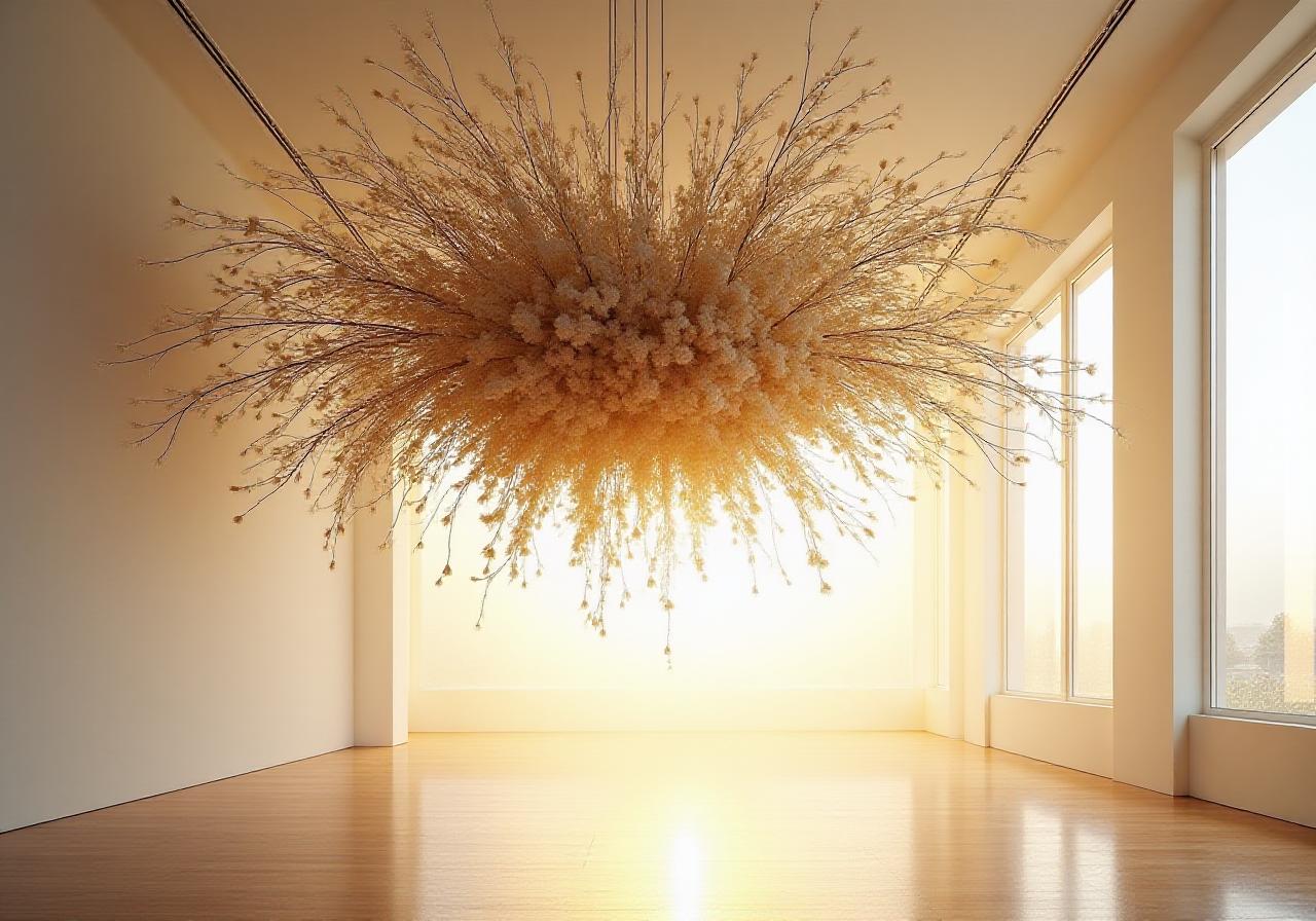 En dramatisk arkitektonisk blomsterinstallation ved en københavnsk bryllupsceremoni